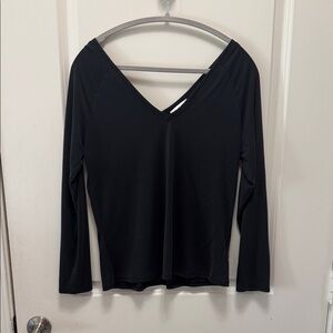 Another Love Elegant Black Long Sleeve Top